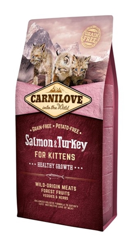 CARNILOVE Kittenvoer Salmon/Turkey 6 kg – Graanvrij & Natuurlijk