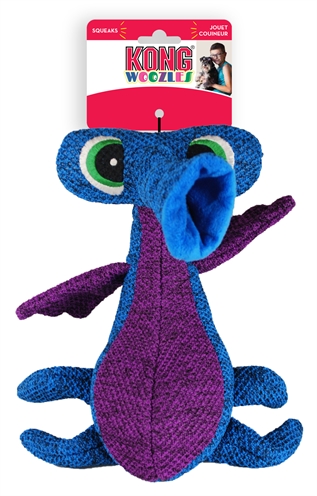 KONG hondenspeelgoed Woozles Alien Blauw 28×19×13,5 cm – schattig