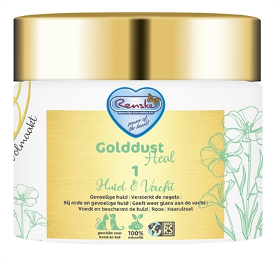 RENSKE Voedingssupplement Huid & Vacht Golddust Heal 1 100% natuurlijk, rijk aan Omega-3 - 250 g