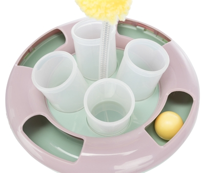 TRIXIE Junior Snack & Play kattenspeelgoed 18×18 cm – lila/mintgroen