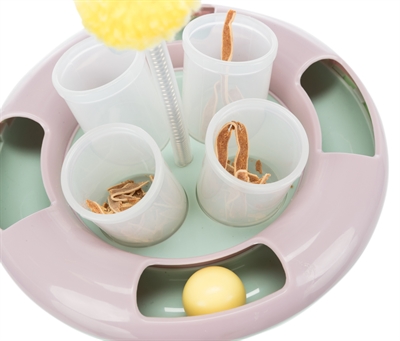 TRIXIE Junior Snack & Play kattenspeelgoed 18×18 cm – lila/mintgroen
