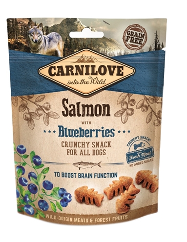 CARNILOVE Crunchy Snack Zalm 200 gr – Graanvrij met Blauwe Bes