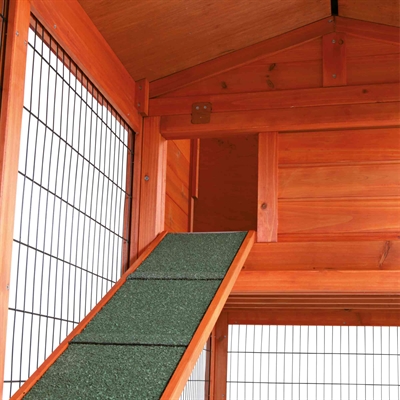 TRIXIE Konijnenhok Natura Bruin 199×93×146 cm – Buitenhok met Ren