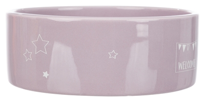 TRIXIE Voerbak Keramiek Junior | Geschikt voor droog-, natvoer en water - Assorti pastel - 12 cm / 300 ml