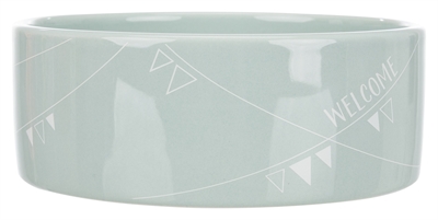 TRIXIE Voerbak keramiek laag Junior – extra plat, gelakt en makkelijk te reinigen - assorti pastel - 14 cm | 200 ml