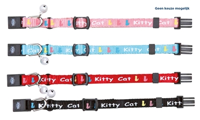 TRIXIE Halsband Kat Junior Assorti voor Kittens – verstelbaar met belletje