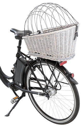 TRIXIE Fietsmand Bagagedrager Grijs 55×35×49 cm – Natuurlijk Riet