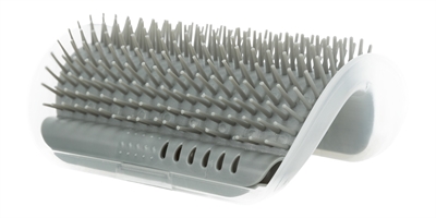 TRIXIE Massageborstel Muur Hoek Grijs 8×13 cm – Voor Vachtverzorging