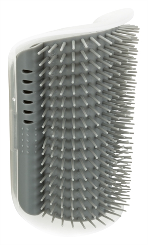 TRIXIE Massageborstel Muur Hoek Grijs 8×13 cm – Voor Vachtverzorging