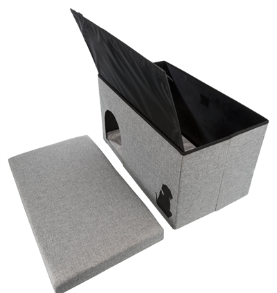 TRIXIE Kattenhuis Kimy 72×40×40 cm – Lichtgrijs