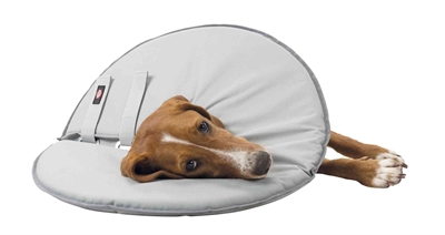 TRIXIE Beschermkraag Schuimrubber - Staat zijwaarts, voorkomt likken en bijten - Grijs - L-XL 53-56 x 27 cm