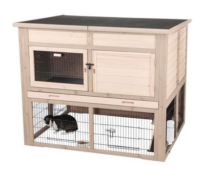 TRIXIE Konijnenhok XL Grijs 120×94×98 cm – Met Isolatie