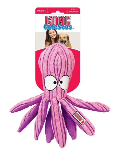 KONG hondenknuffel KONG CUTESEAS OCTOPUS 31,5×12,5 cm – ribfluweel