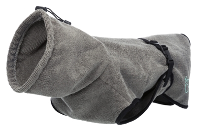 TRIXIE Hondenbadjas Badstof Grijs 30×30 cm – XS