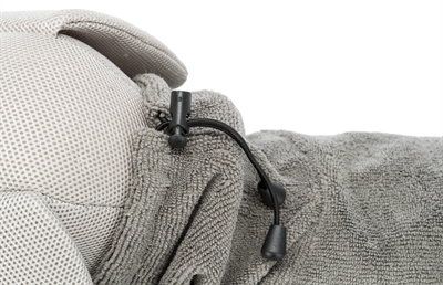 TRIXIE Hondenbadjas Badstof - Sneldrogend & beschermt tegen onderkoeling | Verstelbare kraag en drukknopen - Grijs - 40 cm