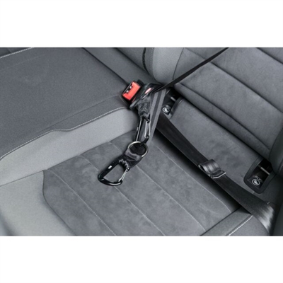 TRIXIE Gordellus autogordel Universeel met stevige karabijnhaak - Zwart - 30 x 3,8 cm