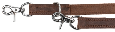 TRIXIE hondenriem Rustic verstelbaar vetleer donkerbruin 200×1,2 cm