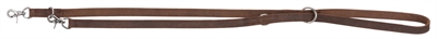 TRIXIE hondenriem Rustic verstelbaar vetleer donkerbruin 200×1,2 cm