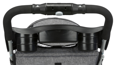 TRIXIE Hondenbuggy 47×80×100 cm Eénhandsbediening & parkeerremmen - Grijs - Max. 11 kg