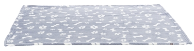 TRIXIE Hondendeken Kenny Wasbaar op 60°C anti-allergie - Blauw met botjes - 100x75 cm