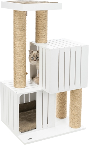 TRIXIE Krabpaal Skadi 62×52×114 cm – Wit Beach-Stijl