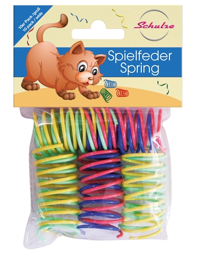 SCHULZE Kattenspeelgoed Spiral Springs Hard plastic, veert en rolt - Multicolor - 10 st