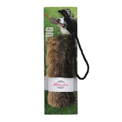 SCHULZE Apporteerdummy Porta Tug zacht pluche met klittenbandsluiting - bruin - 30x12x12 cm