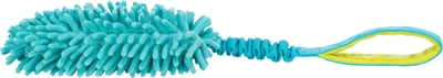 TRIXIE Dummy Bungee Polyester met schokdemper | geluidloos, met handvat - petrol - 47 cm