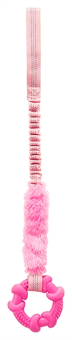 TRIXIE Hondenspeelgoed Bungee Tugger met TPR-ring Schokdemper - Zonder pieper - Assorti - 10x10x56 cm