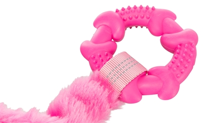 TRIXIE Hondenspeelgoed Bungee Tugger met TPR-ring Schokdemper - Zonder pieper - Assorti - 10x10x56 cm