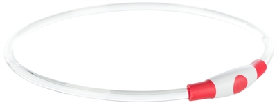 TRIXIE Lichtgevende Halsband Rood 65×0,8 cm – Oplaadbaar TPU