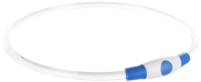 Trixie Lichtgevende Halsband USB Blauw 40×0,8 cm – Oplaadbaar S-M