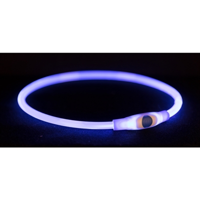 TRIXIE Lichtgevende halsband USB Flash Light Oplaadbaar 3-kleurig knipper/continu - Multi - L-XL 65x0,8 cm