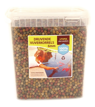 UTOPIA Vijverkorrel Drijvend 6 mm 2 kg – Visvoer voor vijvervissen