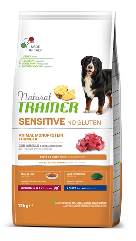 NATURAL TRAINER DOG ADULT MEDIUM / MAXI SENSITIVE LAMB GLUTENVRIJ