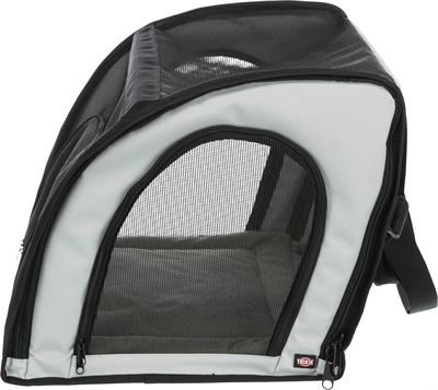 TRIXIE Autostoel Hond Grijs / Zwart 44×40×37 cm – Veilig & Inklapbaar