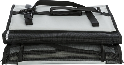 TRIXIE Autostoel Hond Grijs / Zwart 44×40×37 cm – Veilig & Inklapbaar