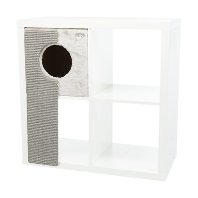 TRIXIE KATTENMAND VOOR KASTEN MET KRABPLANK GRIJS