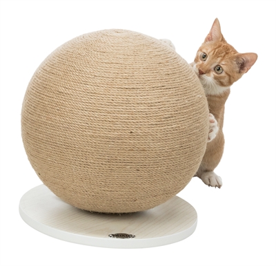 TRIXIE Krabpaal Bal Op Voet Jute/Hout 29×29×31 cm – Modern Design