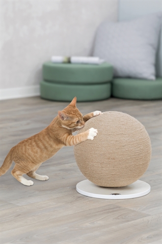 TRIXIE Krabpaal Bal Op Voet Jute/Hout 29×29×31 cm – Modern Design
