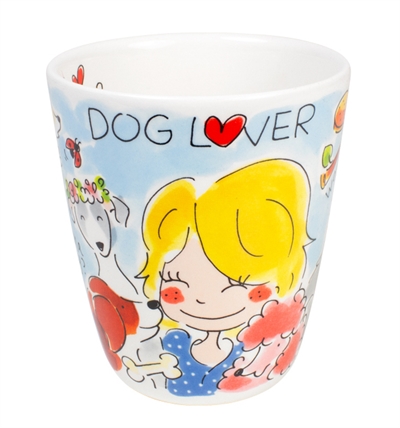 BLOND AMSTERDAM Mok Dog Lover 350 ML 9×9×11 cm – Aardewerk