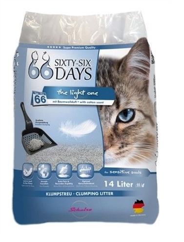MERKLOOS kattenbakvulling 66 Days Cotton Light 14 L – stofarm en eco-vriendelijk