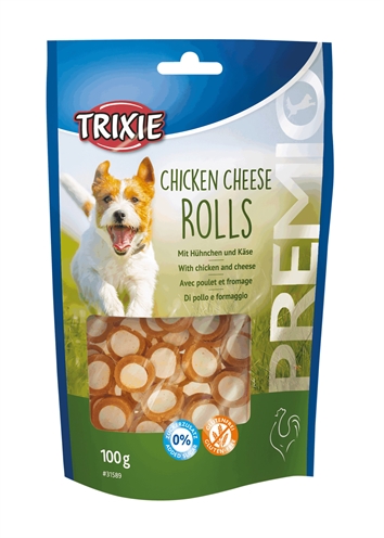 TRIXIE Honden Snack Premio Chicken Cheese Rolls 100 gr – 6 stuks