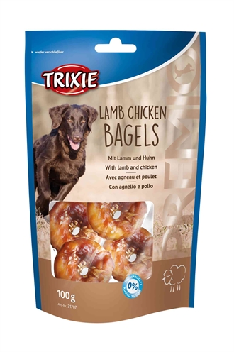 TRIXIE honden snack Premio Lamb Chicken Bagels 100 gr – 6 st