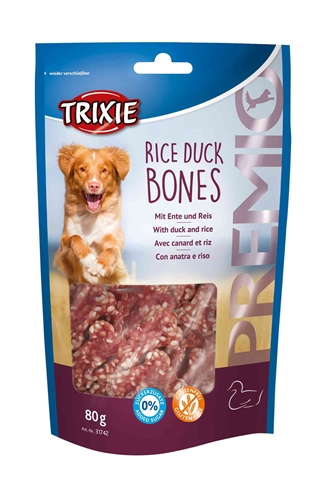 TRIXIE honden snacks Premio Rice Duck Bones 80 gr – 6 stuks