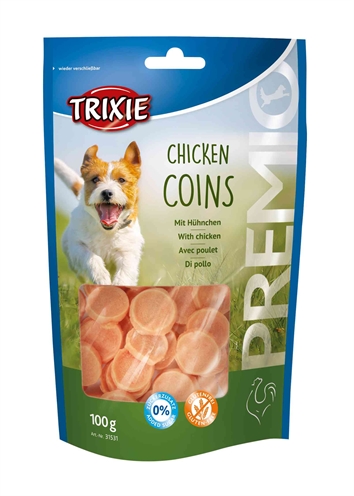 TRIXIE honden snacks Premio Chicken Coins 100 gr – glutenvrij