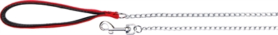 TRIXIE Hondenriem Ketting Rood 110×0,2 cm – met Nylon Handvat