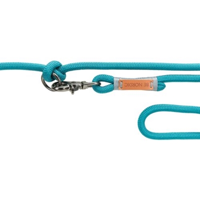 TRIXIE Hondenriem Be Nordic Petrol/Lichtgrijs 200×0,8 cm – Verstelbaar