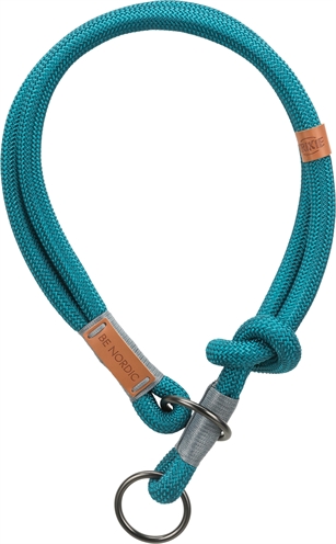 Trixie Halsband Hond Be Nordic Halfslip 40×0,8 cm – Petrol/Lichtgrijs