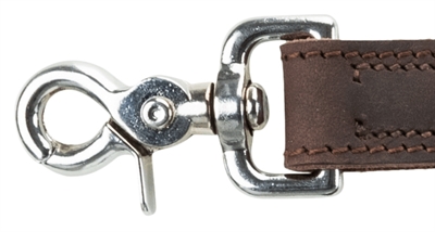 Trixie Hondenriem Rustic Vetleer Donkerbruin 100×2,5 cm – Looplijn